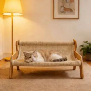 Spring Summer Indoor Cat Dog Sofa, Detachable Cat Bed, Easy Clean Pet Couch, Breathable Comfortable High Support, Suitable for Dogs and Cats