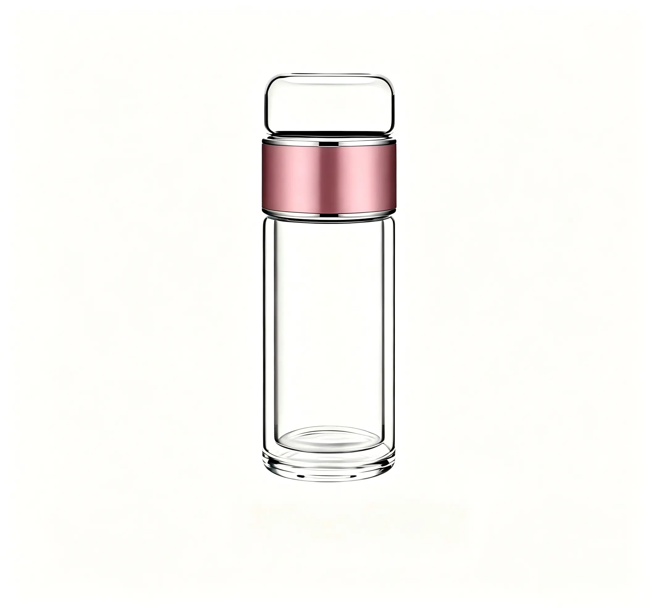 420ml BPA-Free Food Grade Double Wall Glass Tea Tumbler, Detachable Tea Infuser with Strainer for Hot/Cold Loose & Flower Tea, Practical Present for Valentine’s Day, Mother’s Day and Anniversary
