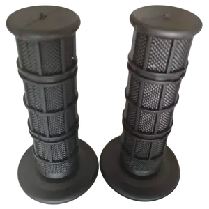 7/8" Soft Rubber Motorcycle Grips, Anti-Fatigue Handlebar Grips for Dirt Bike Pit Bike, Left 22mm Right 24mm, 2Pc