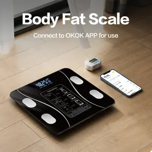 Portable Bluetooth body fat scale, intelligent digital weight scale, body composition analyzer