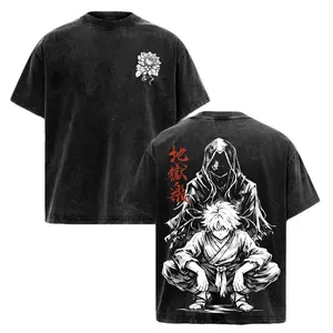 Gabimaru Jigokuraku T-Shirt – Hell’s Paradise Anime Graphic Shirt, Vintage Washed Oversized Dark Anime Streetwear, Soft Cotton Unisex Tee, Gift for Manga Fans