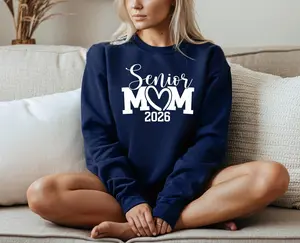 Senior 2026 Sweatshirt, Senior Mom Short Sleeve T-Shirt, Graduation Hoodie, Graduation 2026 Crewneck, Senior Mom Top, Senior Gift, Gift For Mom Cotton Fabric