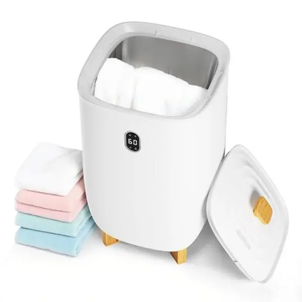 GARVEE 35L ABS Plastic Towel Warmer Bucket - Fast Heating, Hot Air Drying, Easy Setup, Large Bathroom Towel Heater for Shower & Home Comfort