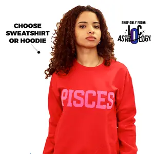 Red/Pink Combo Puff Print (Limited Edition), Choose Sweatshirt or Hoodie, Astrology Apparel