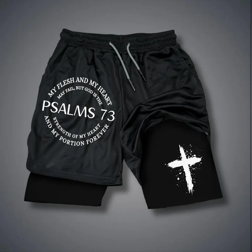 Bible 80s 90s summer men shorts for men jorts outfit men graphic shorts Double-layer sports shorts Comfortable short shorts summer