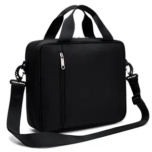 Unisex Extra Large Bible Cover with Shoulder Strap, Zip Closure, Multiple Pockets, File Organizer, Stationery Organizer Holder, Pen Holders - Luggage Bag for Church Use, Stationary Organizer Holder