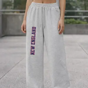 New England Straight Leg Sweat Pants, Comfy Jogger Pants, Game Day Lounge Wear, Cozy Streetwear, Football Fan Gift B