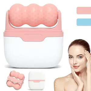 Dual-Ended Ice Roller for Face & Body – V-Shape for Jawline & Pores, W-Shape for Muscle Relief, Portable Cryo Stick for Puffiness, Wrinkles & Skin Refresh