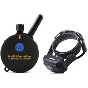 K9 Handler K9-800 B33 Remote Dog Training Collar by E-Collar Technologies - Black | 1-Mile Range Tactical E-Collar with 100 Levels Static Stimulation, Vibration & Tone - Waterproof Biothane Bungee Collar - Expandable 2-Dog System - For Home & Outdoor Use