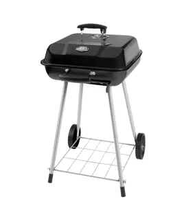 Expert Grill 17.5" Charcoal Stand Up Grill with Wheels, Black, New