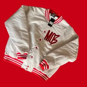 MO3 Custom Jacket for Men - White and Red Available Now - Coats, Menswear