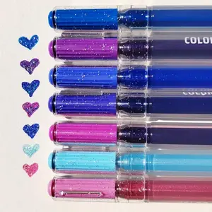 4/16pcs Super Glitter Gel Pen Set by Languo, 0.1mm Tip Colorful Gel Pens for Art, Perfect for Graffiti & Back-to-School Supplies