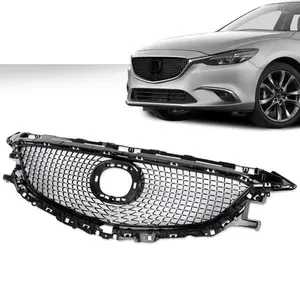 Fit For Mazda 6 2014 2015 2016 Front Bumper Upper Honeycomb Grille Grill Black