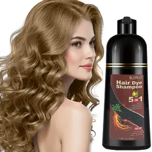 Natural Blonde Brown Hair Dye Shampoo – 5-in-1 Herbal Formula for Men & Women, Long-Lasting Color in 10-15 Mins, Instant Color Shampoo Hair Shampoo Champu Con Tinte Para Canas, Paraben-Free & Hypoallergenic 16.9 Fl Oz Haircare