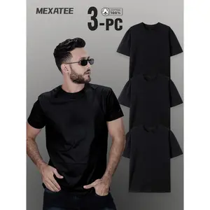 Unisex Cotton T-Shirts 3-Pack | Basic cotton T-shirt | Simple style cotton T-shirt |180gsm - All-Day Comfort for Men & Women| Perfect for Everyday Casual Wear |Daily Gifts Fabric Menswear