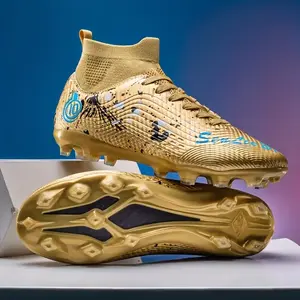 Boys’ Youth Soccer Cleats – Top-of-the-Line Long Studs for Training & Matches, Durable PU Upper, Breathable Inner Lining, TPU Outsole, Lace-Up Closure, Camouflage Pattern, Suitable for Ages 14+, All-Season