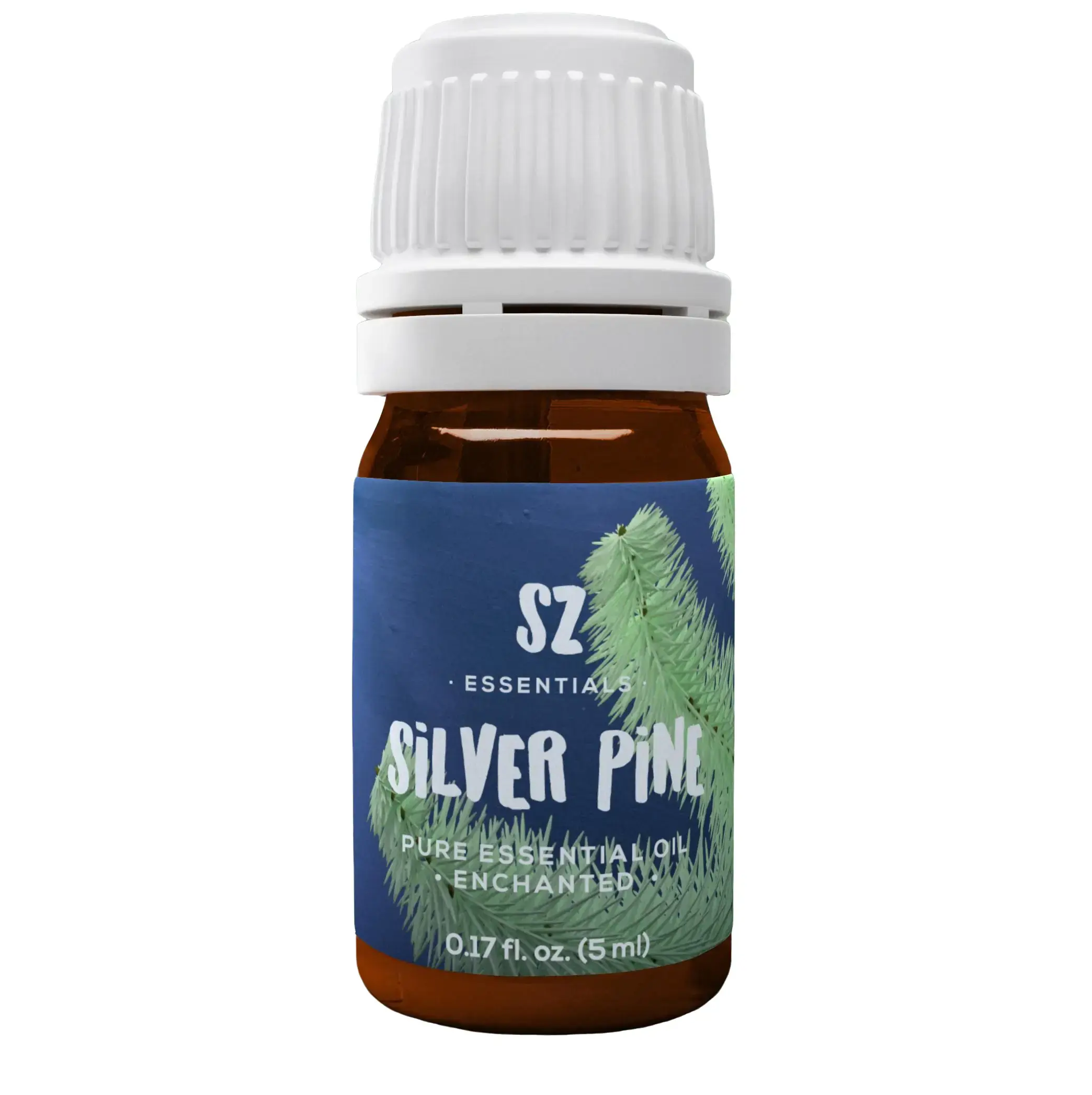 Sz Essentials - Silver Pine 100% Pure Essential Oil, Undiluted - Steam Distilled from Pinus Sylvestris - Clean & Fresh Scent with Woody Overtones - Therapeutic Grade & Vegan - 0.17oz (5ml) perfect for Aromatherapy and perfumery Healthcare Wellness