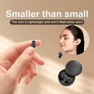Mini Sleep Bluetooth Earphones Wireless 5.4 Hidden Wireless In Ear Earphones Audio Earbuds Slide Charging Bin High Definition Sound Quality Noise Reduction Earphones blocking