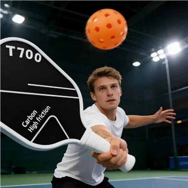 Phantom 2000 series, T700 carbon fiber Peak racket, white version, single pack. A set includes one white high-performance Peak racket, two Peak balls, and one Peak racket bag.