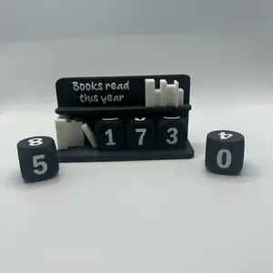 Books Read This Year Tracker | Book Counter Shelf Decor | Reader Gift | Booktok Decor
