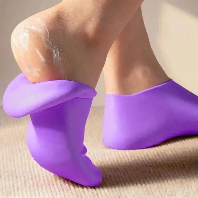 1 Pair Silicone Heel Socks for Dry, Cracked Feet Moisturizing Foot Mask with Elastic Fit – Softens Rough Skin & Prevents Cracking with Daily Use Hydrate Hydrating Cream Gentle,sohochic 1 Pair Silicone Heel Socks for Dry, Cracked Feet Moisturizing Foot Mask with Elastic Fit – Softens Rough Skin & Prevents Cracking with Daily Use Hydrate Hydrating Cream Gentle,sohochic