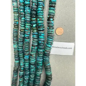 turquoise rondelle from 5mmx 12mm  6mmx14mm  6mmx16mm 16"strand
