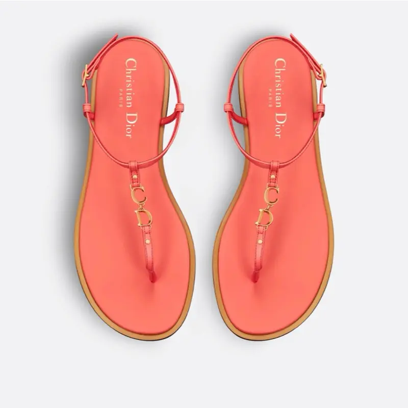 Christian Dior Dioriviera C'est Dior Thong Sandal Coral Size 40