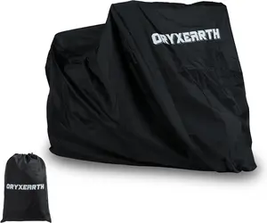 CLEESINK Mini Dirt Bike Cover Motorcycle Tarp Accessories Outdoor All Weather Water Resistant Sun Protection Universal Moped Covers with Tightening Cord and Storage Bag, Black