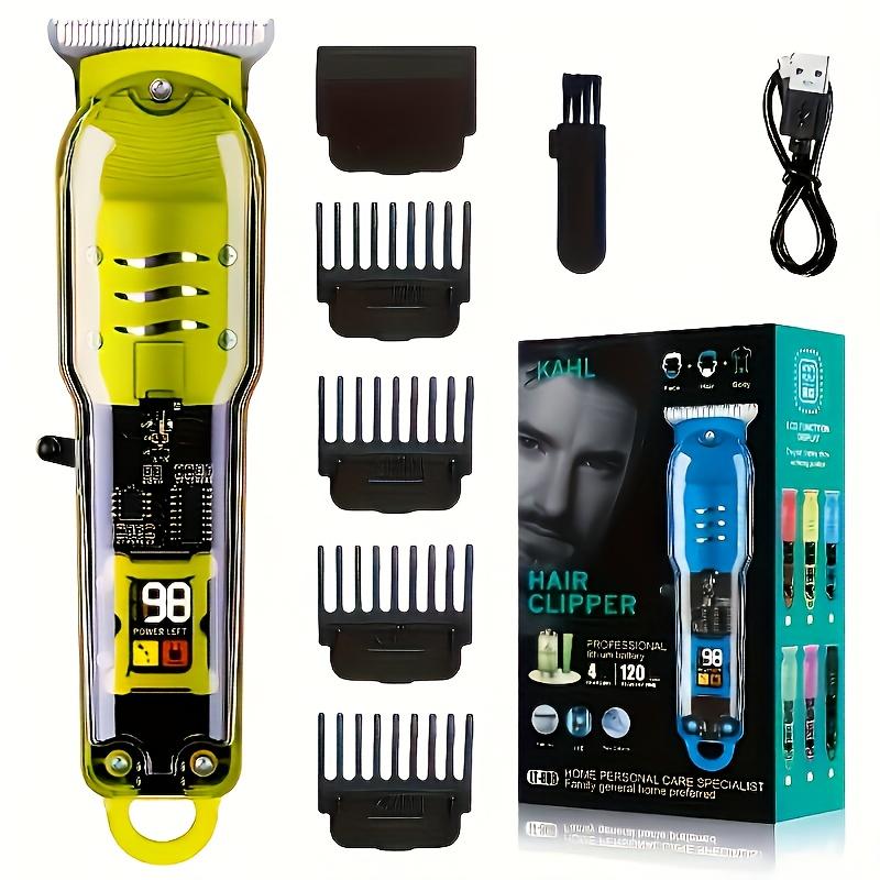 Professional Transparent Hair Clipper for Men - Cordless Rechargeable Trimmer with High-Speed Silent Motor, USB-C Precision Grooming for Home & Salon, Portable Electric Hair Cutting Machine, Durable & Easy to Clean