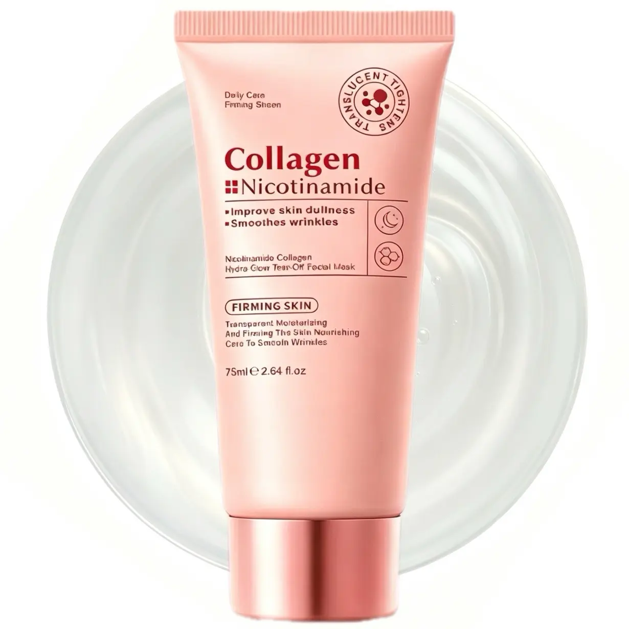 Collagen & Niacinamide Peel Off Face	 Mask for Daily or Night Care, Firming & Hydrating Facial Mask for Wrinkle Smoothing, Korean Face Masks, Glow Boosting Facial Masks Suite for All Skin Types,