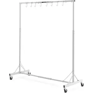 VEVOR Painting Rack, 1500 -2000 mm Adjustable Height, 66 lbs Capacity Automotive Paint Rack Stand, 8 Hooks Painting Drying Rack with 4 Swiveling Wheels, Auto Body Stand for Auto Repair Shops GarageVEVOR Super Brand Day
