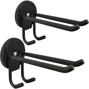 Double Layer  Hooks,Heavy Duty  Storage Hooks for Garden Tools,Shovel,Rope,,Hose,Power Tool Organizer for Garages,Gardens,Workshop (2PACK/3.46INCH)