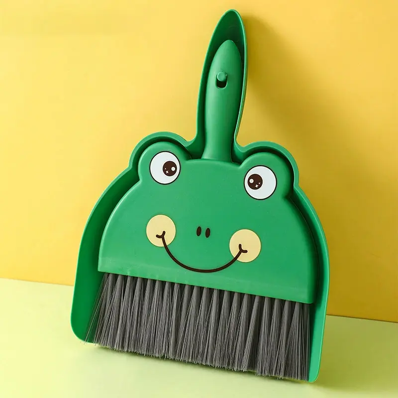Plastic Mini Broom and Dustpan Set, Home Cleaning Tool for Student Dorms & Small Spaces, Desk-Counter Pet Hair Cleanup & Bathroom Supplies