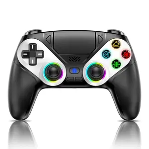 LED Wireless Controller for PS5, Compatible with PS5 Pro/Slim/Pc, Dual Vibration, Macro/Turbo Function, 3.5Mm Audio Jack, 6-Axis Motion Contro Gamepad with Speaker