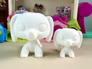 3.15 Inches DIY Jumbo White Dashchund Mold Parent-child Interactive Toy Children's Toy Cultivating Children's Drawing and Manual Skills