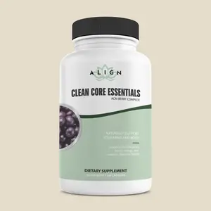 ALIGN Clean Core Essentials Acai Berry Complex - 60 Capsules for Detox, Digestion & Energy Support - 30 Day Supply