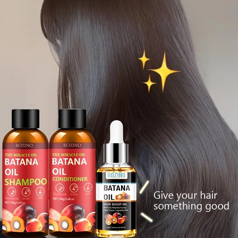 Batana Oil Shampoo and Conditioner Set – Deep Nourishing Hair Care with Batana Oil, Helps Strengthen Hair, Improve Fullness & Support Healthy-Looking Hair