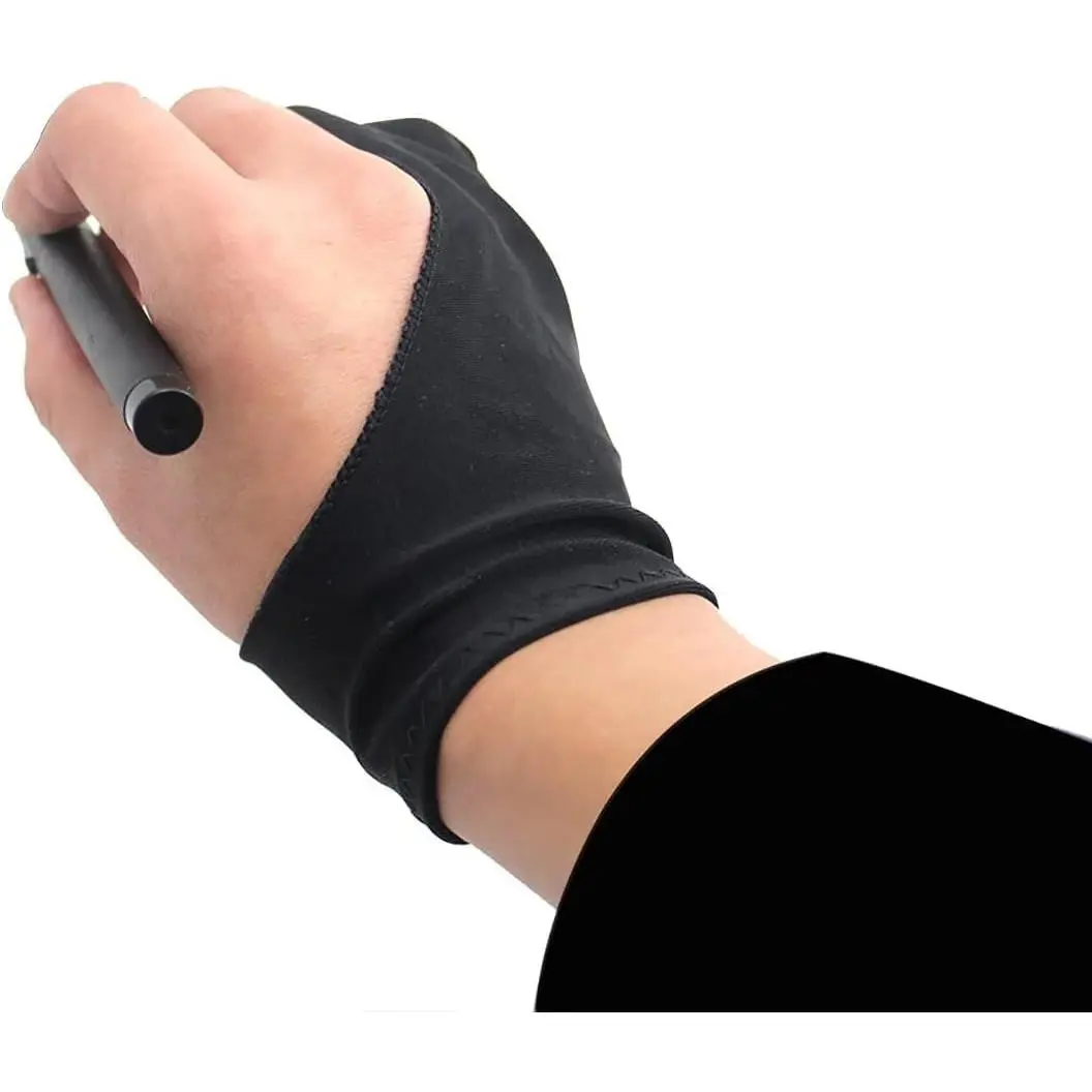 F-APT04 Lycra Digital Artist Glove for Drawing & Graphic Tablet, Wrist-Friendly, Ambidextrous Free Size (1 Unit) - Cura CR-01, Ideal for Coloring