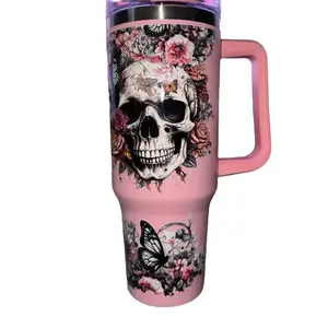 Pink Skull Tumbler