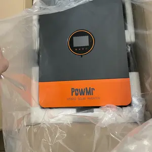PowMr 12KW 48V Hybrid Solar Inverter 110V 220V Split Phase Off Grid 200A MPPT Controller Max PV 500V LCD Display Support In Parallel Touchscreen For Flooded Lead-acid Vented Sealed Gel NiCd Lithium Battery