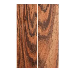 Bookmatched Bocote Wood Knife Handle Scales – Knife Handle Materials – Natural Wood Knife Scales for DIY Crafts – Size 3/8 x 1 9/16 x 4 3/4 inches – 1 Pair