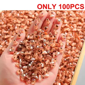 Random 100 Pieces Bag Mini Card Capybara Bear Variety Nail Art Decorations, Cute Cartoon Resin DIY Phone Case Nail Accessories