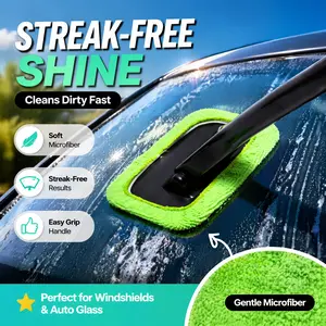 Car Windshield Defogging Cleaning Brush, Front Window Wiper Tool, Auto Glass Cleaning Brush for Car Windshield and Windows