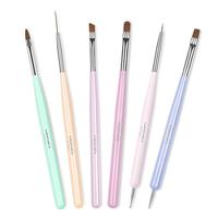 6Pcs Gray Nail Brush