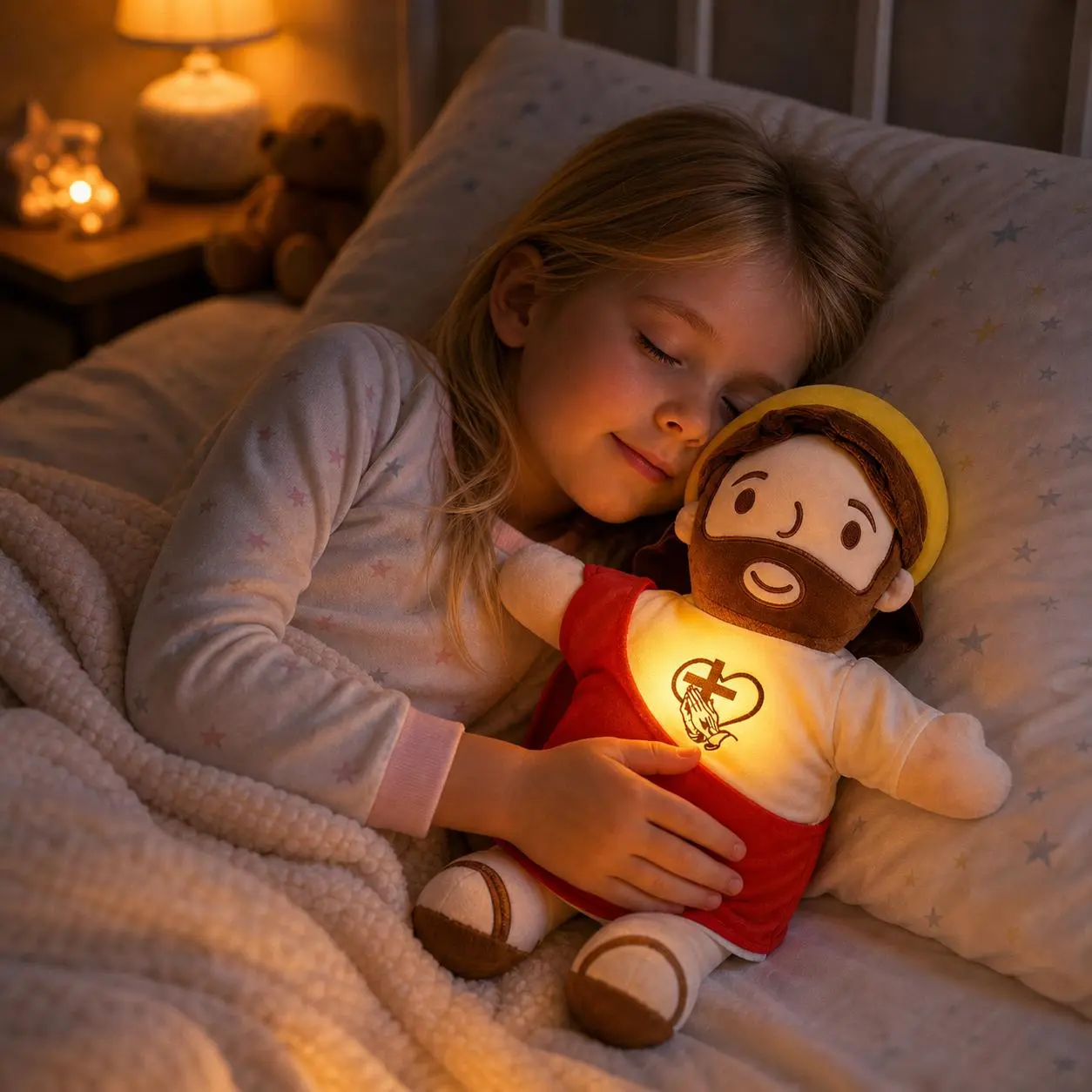 Calming Breathing Jesus Doll - Cute Stuffies, Soft Plush, Emotional Support Love Doll, Stuffed Animal Gifts, Soft Cuddly Gift for Precious Moment Birthdays, Christmas