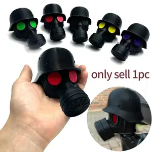 Creative Toxic Mask Design Trailer Coupler Protector Cap, Waterproof Rust-Resistant Hook Cover, Unique Personality Protection Gear, Parts