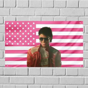 Michael Jackson US Wall Tapestry Flag, Pop Music Room Decor, Bedroom Wall Art, Aesthetic Dorm Banner