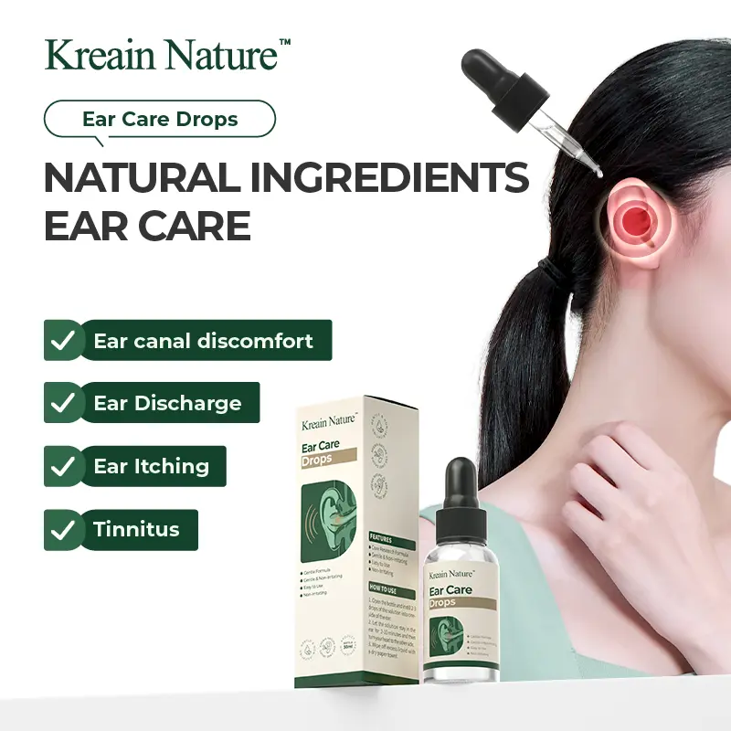 【Buy 1 Get 1 Free】Kreain Nature 4 Ear Care Drops Gentle Formula, Non-Irritating Gentle Formula, Easy to Use & Portable dealsforyoudays