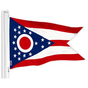 Ohio State Flag 150D Printed Polyester 3x5 Ft