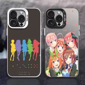 Anime The Q-Quintessential Quintuplets Phone Case FUNDA for iPhone 12 11 13 14 15 16 Max Pro Plus Mini Silver